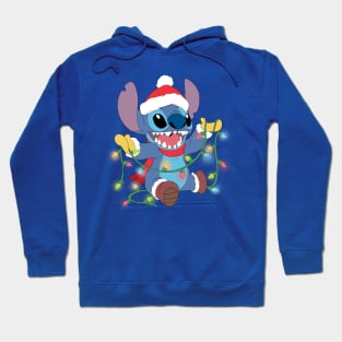 Stitch and Christmas light Hoodie